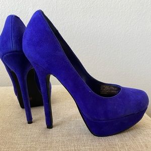 Cathy Jean Royal Blue Suede Pumps Size 6M